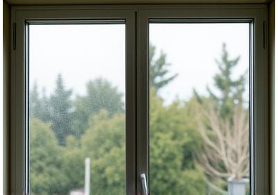 Before and after of an older, drafty window replaced with a new, energy-efficient window showing improved aesthetics and sealing