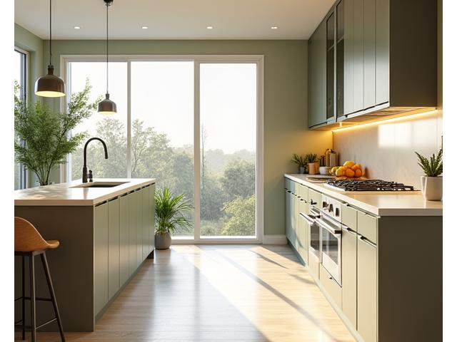 Home renovation project, modern kitchen install