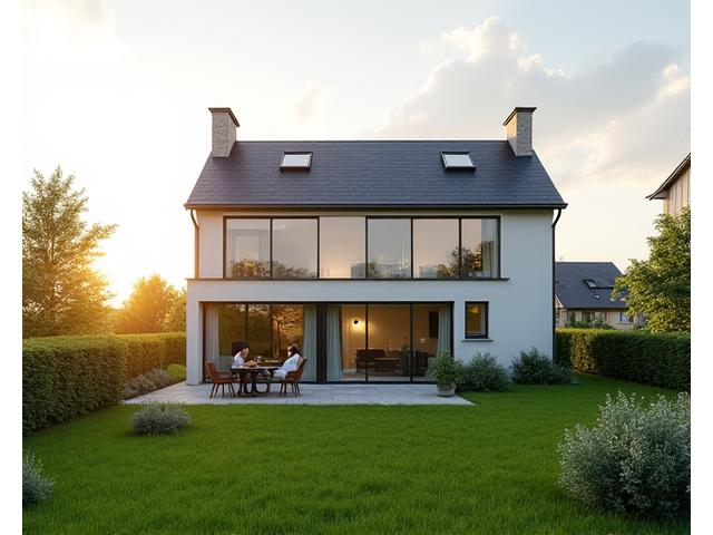 Modern sustainable residential home construction