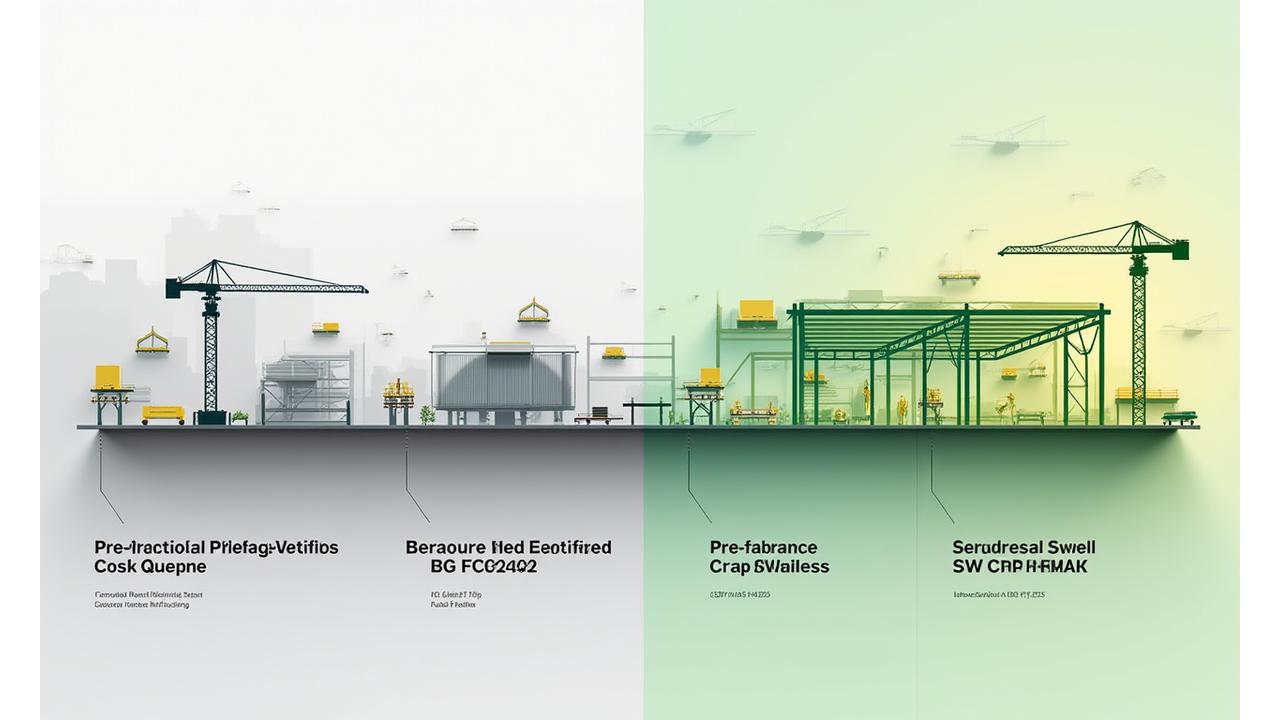 Illustration of a building timeline showing expedited temporary structure construction